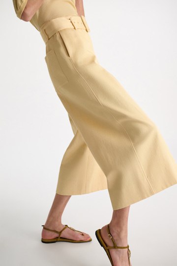 Dorothee Schumacher High-waisted cotton culottes bisquit