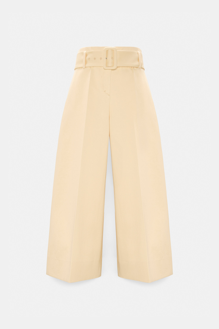 Dorothee Schumacher High-waisted cotton culottes bisquit