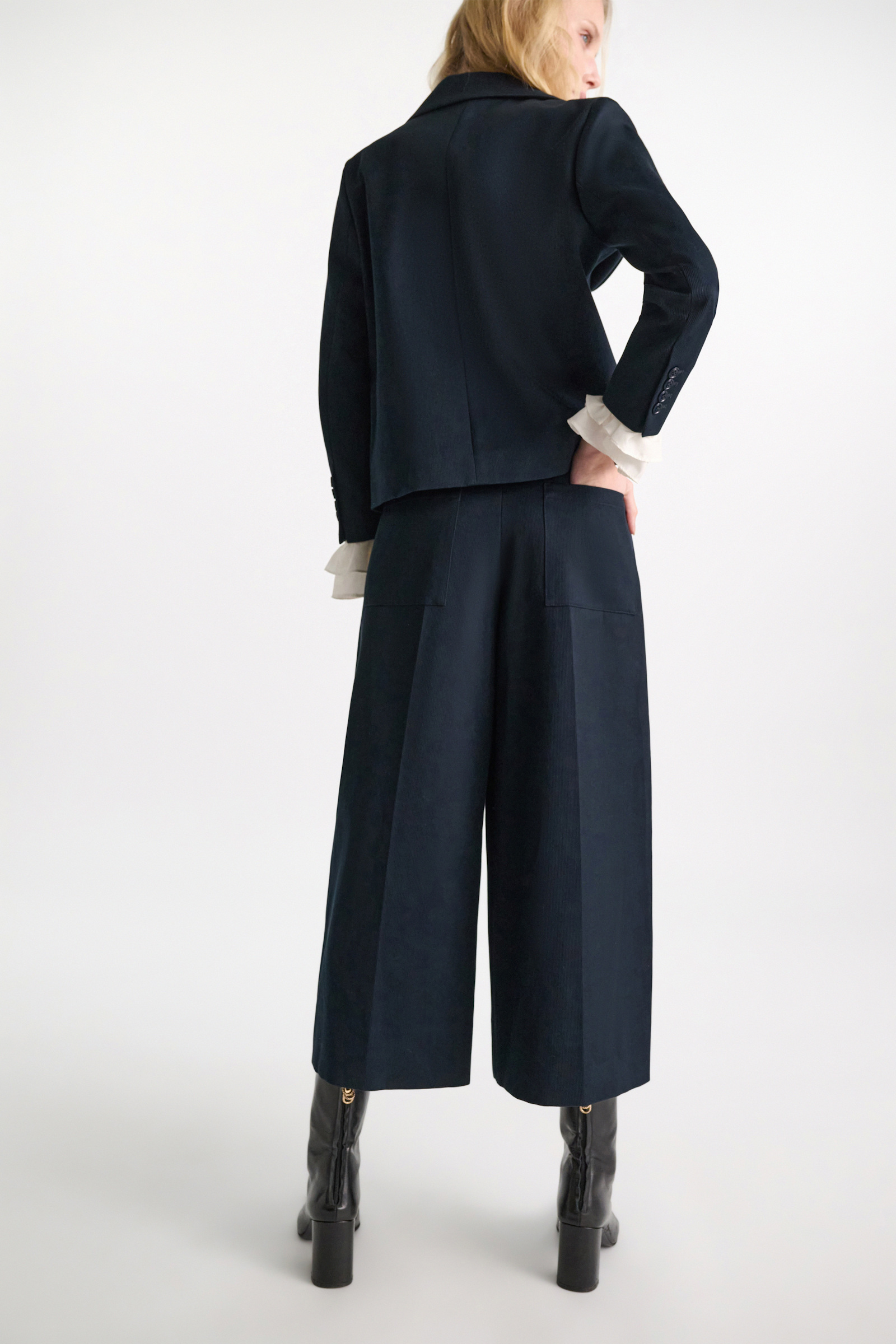 Dorothee Schumacher High-waisted cotton culottes dark navy