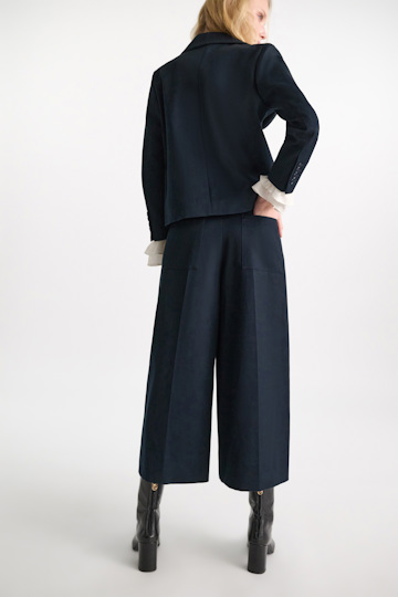 Dorothee Schumacher High-waisted cotton culottes dark navy