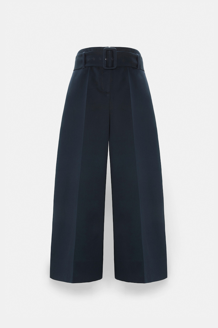 Dorothee Schumacher High-waisted cotton culottes dark navy