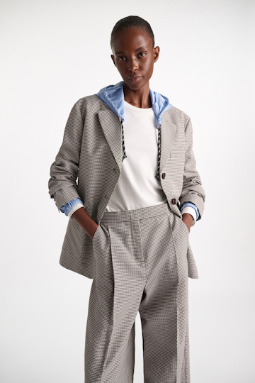 Dorothee Schumacher Technical linen blazer white & walnut