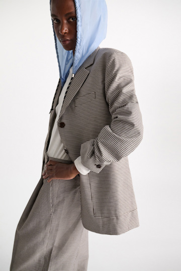 Dorothee Schumacher Technical linen blazer white & walnut