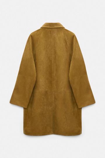Dorothee Schumacher Suede coat greenish brown
