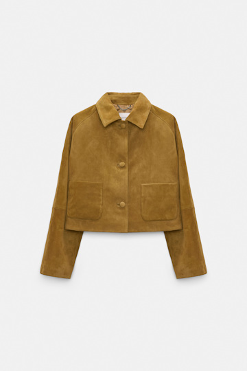 Dorothee Schumacher Suede jacket greenish brown
