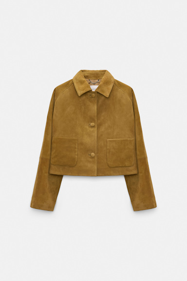 Dorothee Schumacher Suede jacket greenish brown