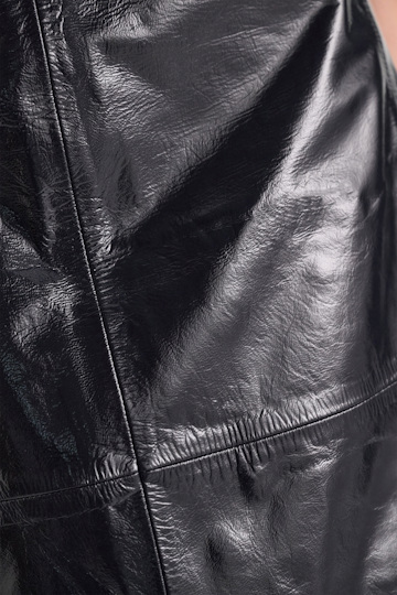 Dorothee Schumacher Patent leather skirt dark navy