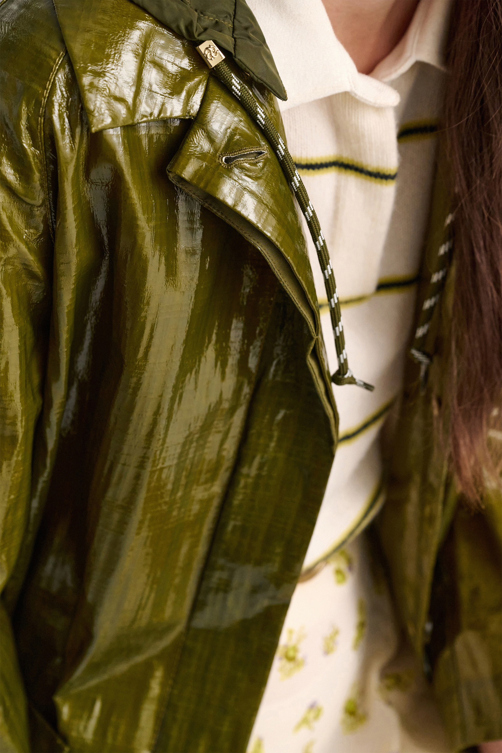 Dorothee Schumacher Patent coat seaweed