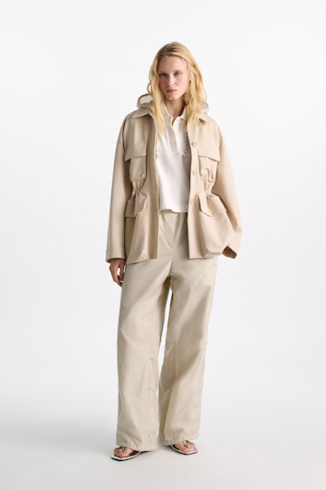 Dorothee Schumacher Hooded shrug light sand