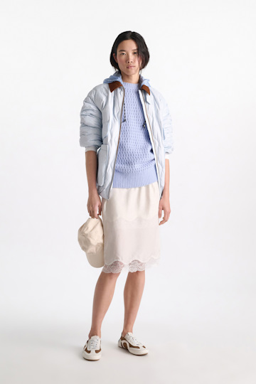 Dorothee Schumacher Double layer silk Habotai lingerie-style skirt camellia white