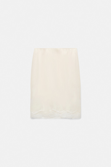 Dorothee Schumacher Double layer silk Habotai lingerie-style skirt camellia white