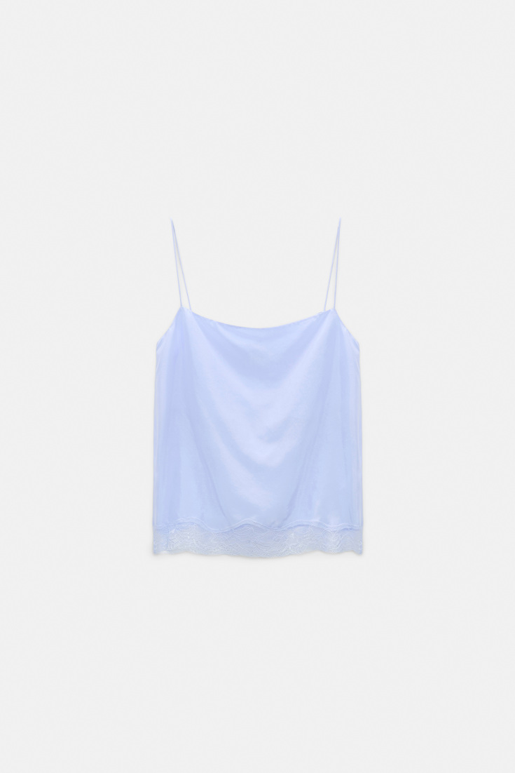 Dorothee Schumacher Gedoppeltes Lingerie-Top aus Seiden-Habotai icy sky