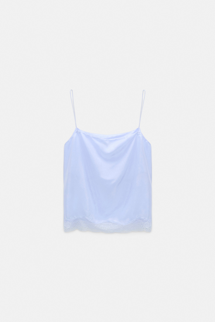 Dorothee Schumacher Gedoppeltes Lingerie-Top aus Seiden-Habotai icy sky