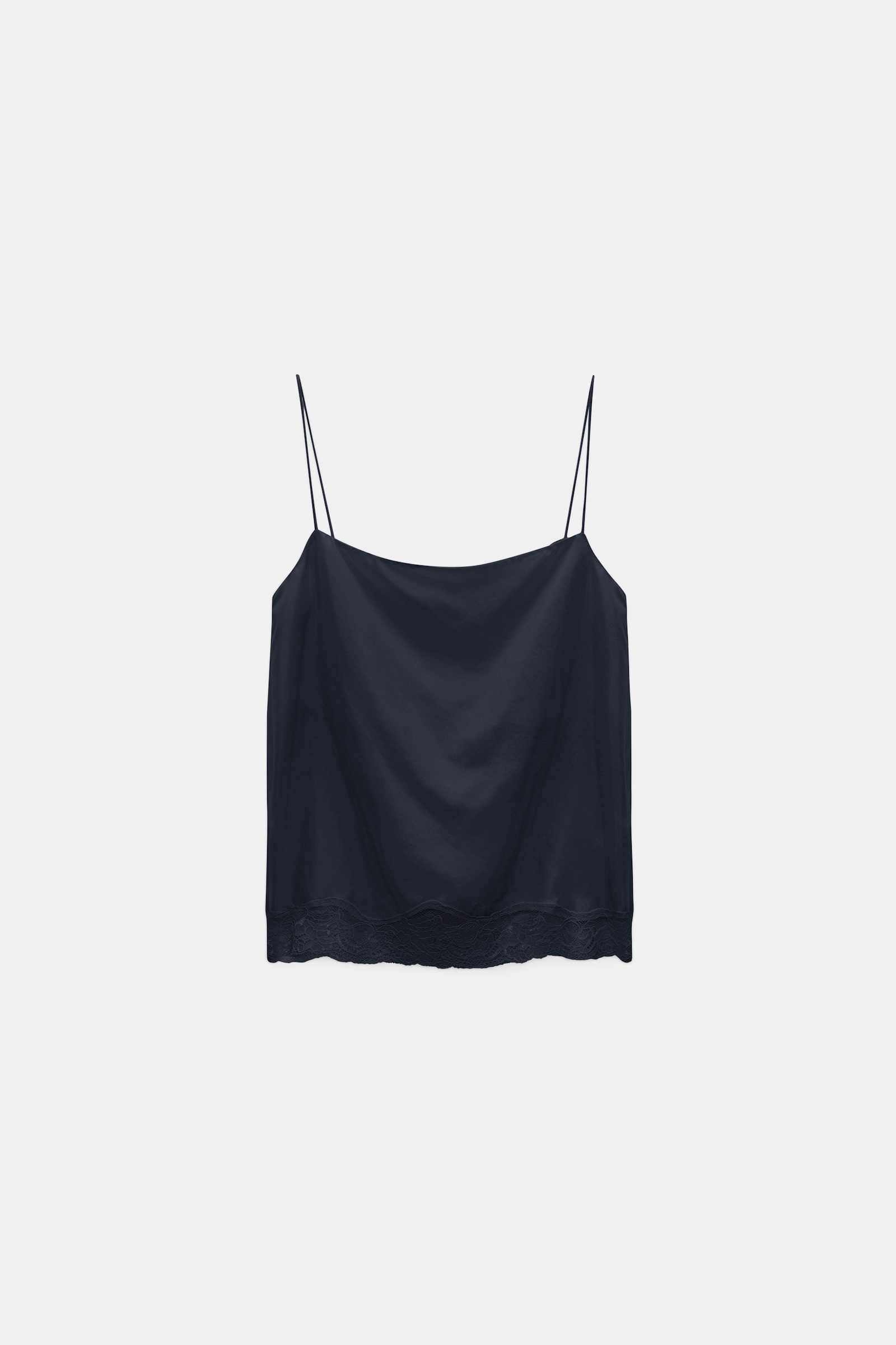 Dorothee Schumacher Gedoppeltes Lingerie-Top aus Seiden-Habotai dark navy