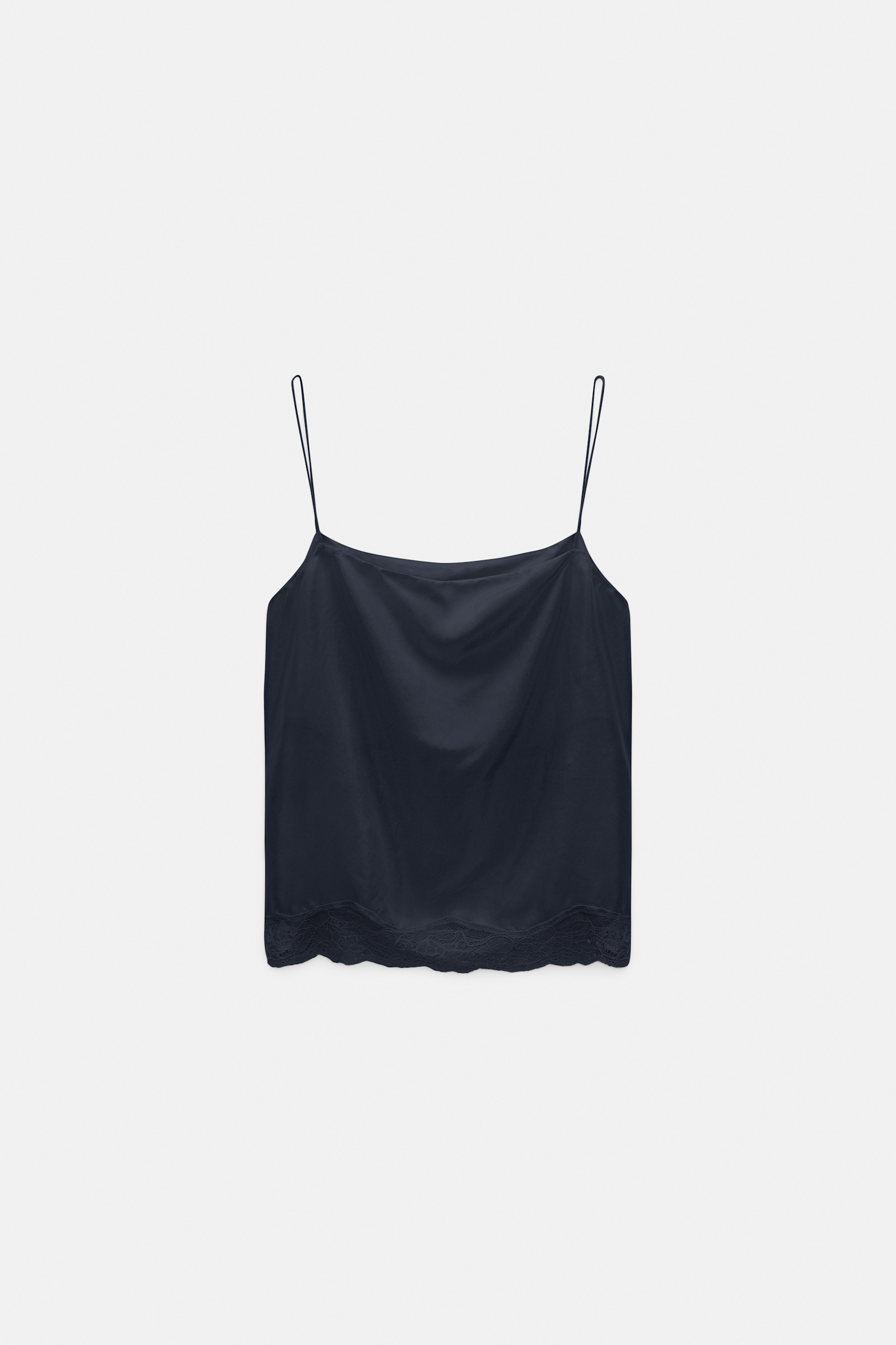 Dorothee Schumacher Gedoppeltes Lingerie-Top aus Seiden-Habotai dark navy