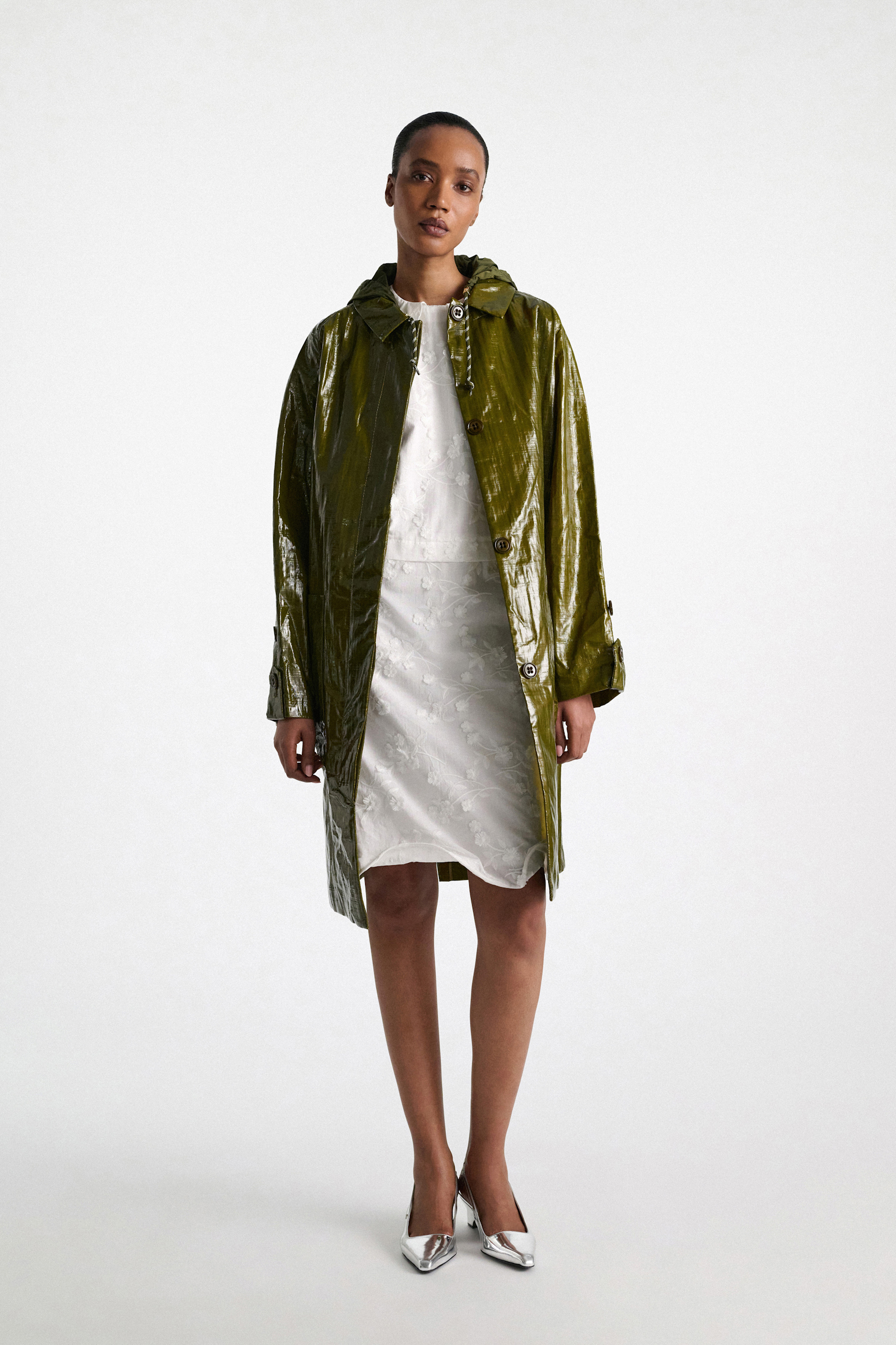 Dorothee Schumacher Shift Dress aus Baumwoll-Fil-Coupé camellia white