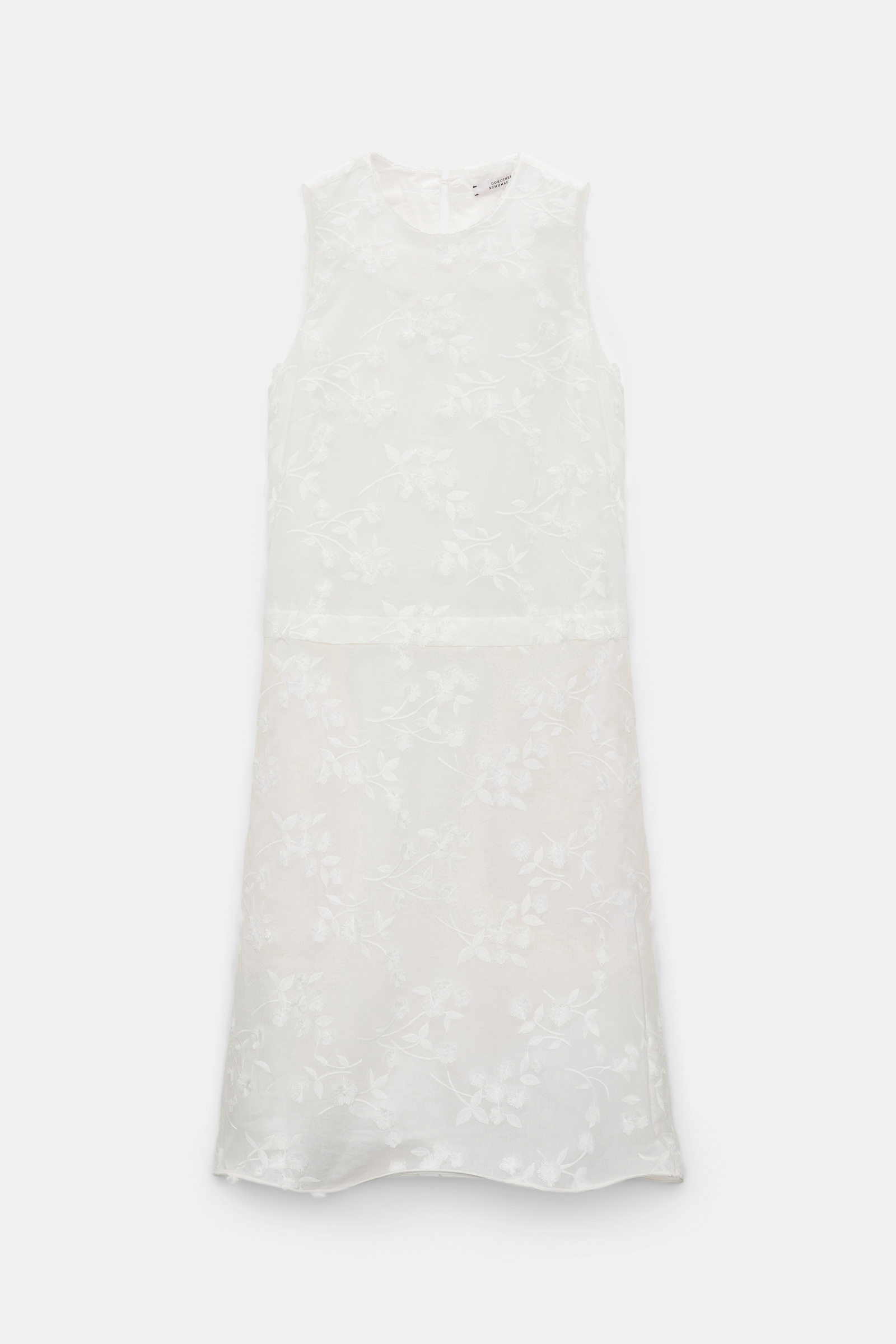 Dorothee Schumacher Shift Dress aus Baumwoll-Fil-Coupé camellia white