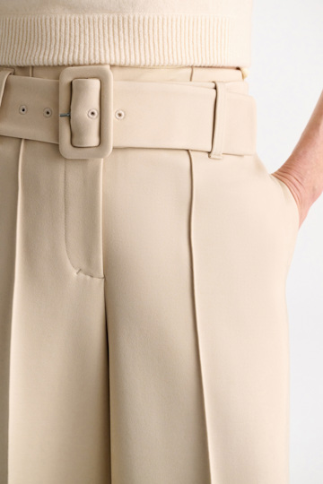 Dorothee Schumacher High-waisted culottes in Punto Milano soft sand