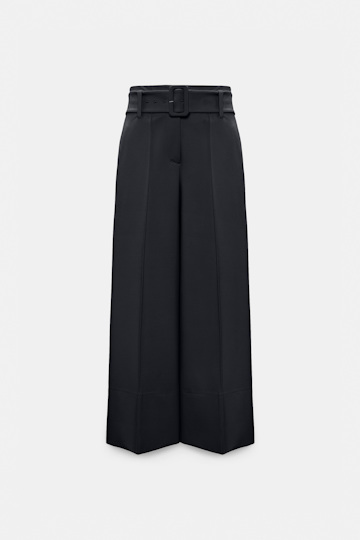 Dorothee Schumacher High-waisted culottes in Punto Milano dark navy