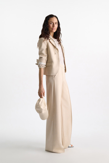 Dorothee Schumacher Wide leg pants in Punto Milano soft sand