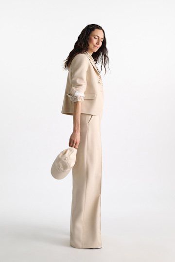 Dorothee Schumacher Wide leg pants in Punto Milano soft sand