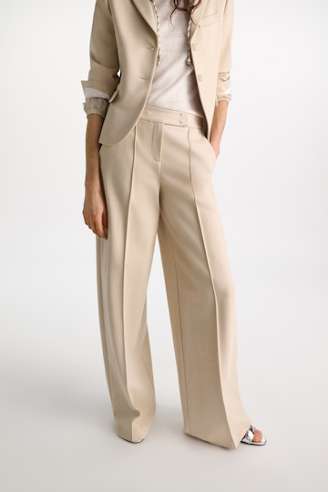 Dorothee Schumacher Wide leg pants in Punto Milano soft sand