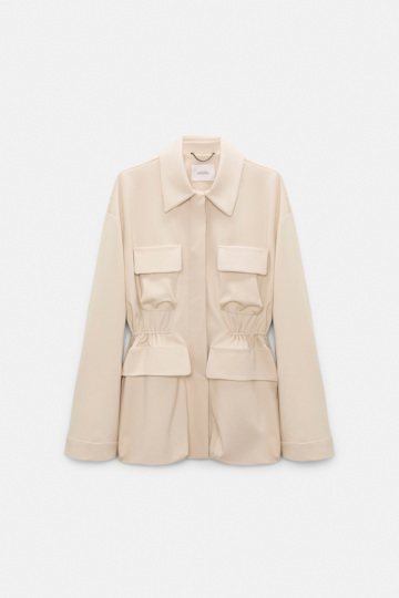 Dorothee Schumacher Field jacket in Punto Milano soft sand