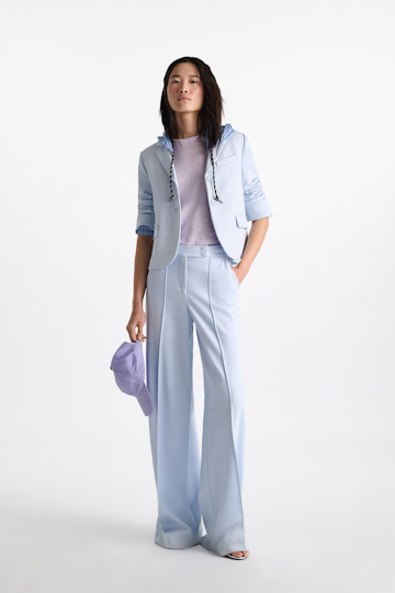Dorothee Schumacher Cropped blazer in Punto Milano ice sky