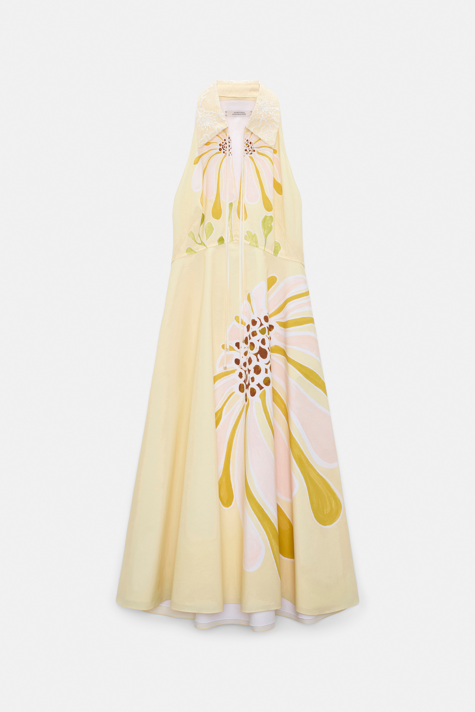 Dorothee Schumacher Printed cotton poplin midi-dress dream flower yellow