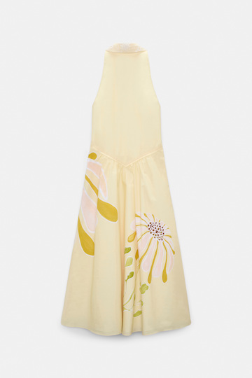 Dorothee Schumacher Printed cotton poplin midi-dress dream flower yellow