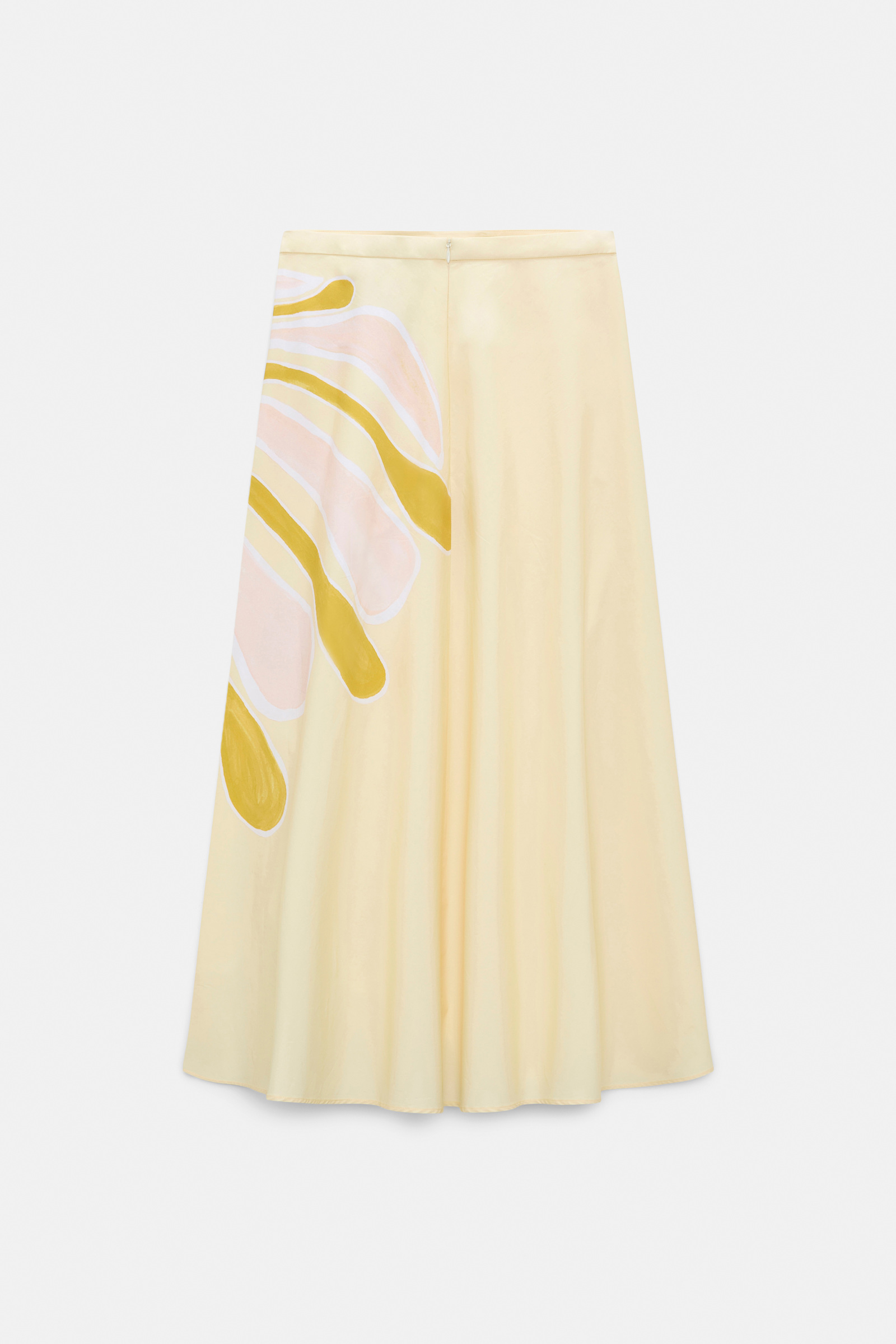 Dorothee Schumacher Printed cotton poplin midi-skirt dream flower yellow
