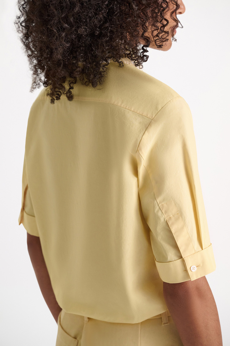 Dorothee Schumacher Bluse mit floralem Signature-Print aus Baumwoll-Popeline dream flower yellow