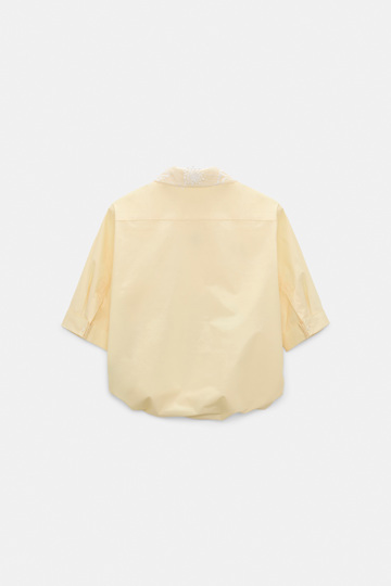 Dorothee Schumacher Printed cotton poplin blouse dream flower yellow