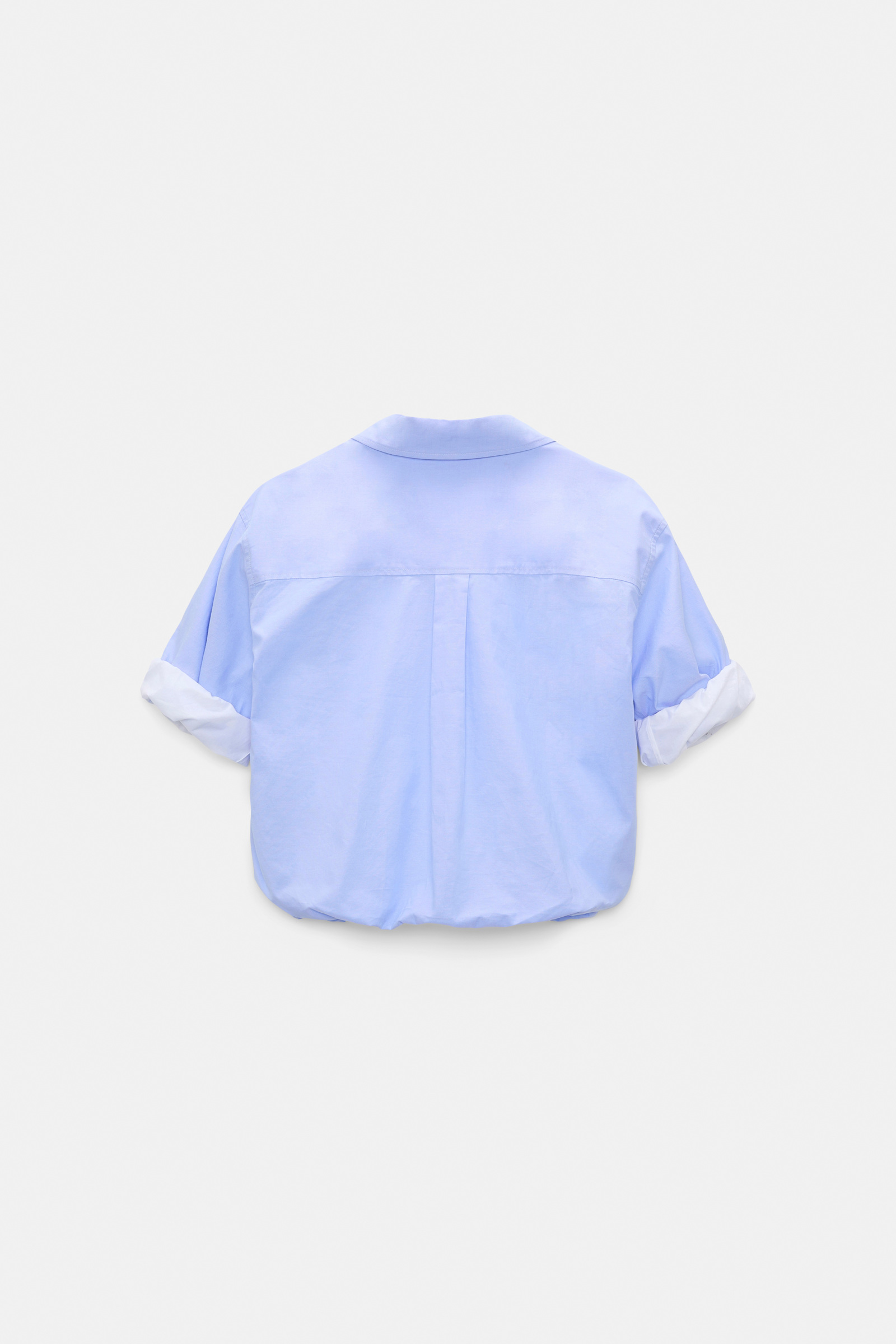 Dorothee Schumacher Zweilagige, kurz geschnittene Blousonbluse oxford blue