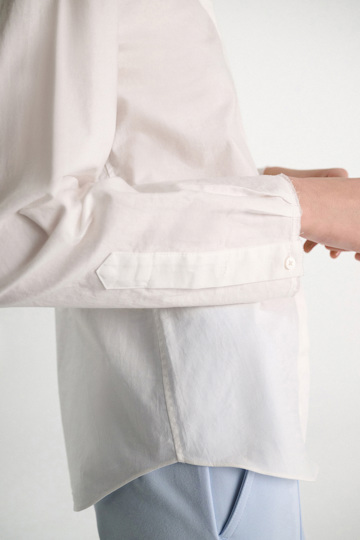 Dorothee Schumacher Cotton oxford shirt with removable collar pure white