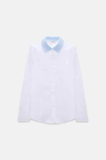 Dorothee Schumacher Cotton oxford shirt with removable collar pure white