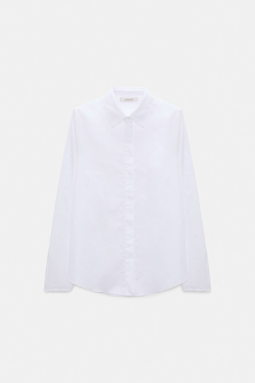 Dorothee Schumacher Cotton oxford shirt with removable collar pure white