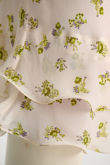 Dorothee Schumacher Printed georgette midi-skirt with ruffles Little Daydream lemon