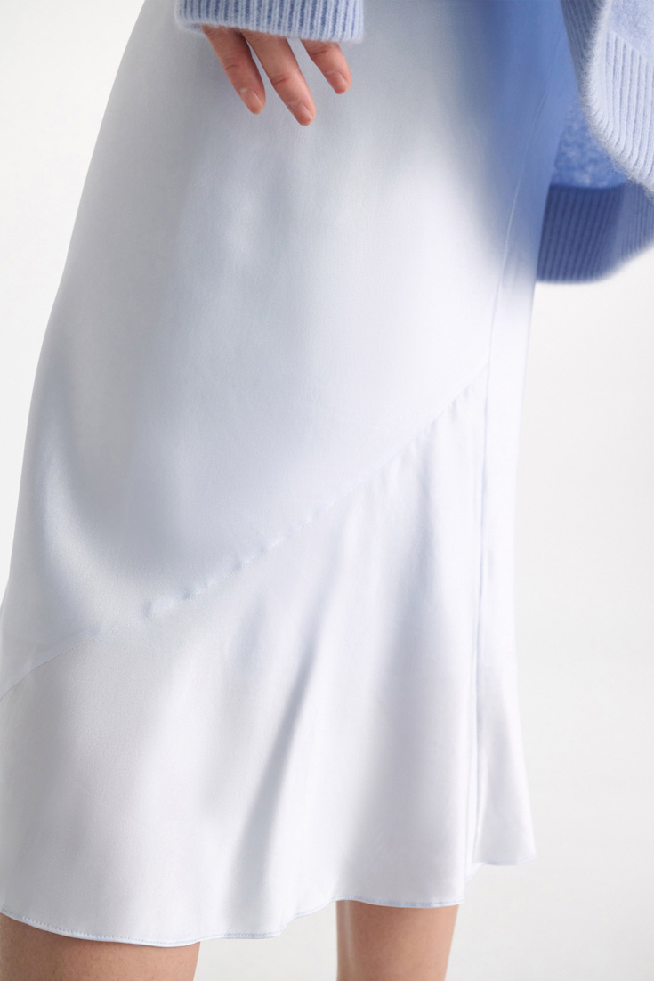 Dorothee Schumacher Midi-Rock aus Seidensatin ice sky
