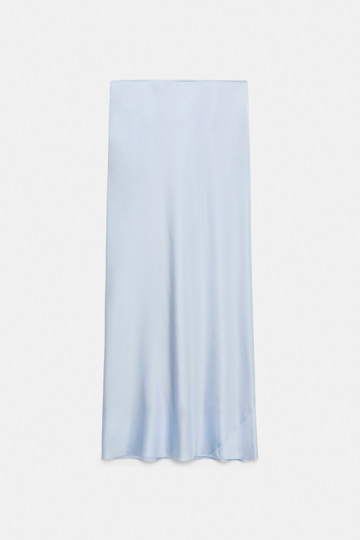 Dorothee Schumacher Silk satin midi-skirt ice sky