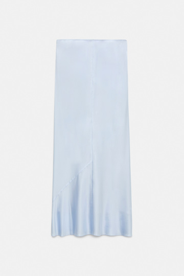 Dorothee Schumacher Silk satin midi-skirt ice sky