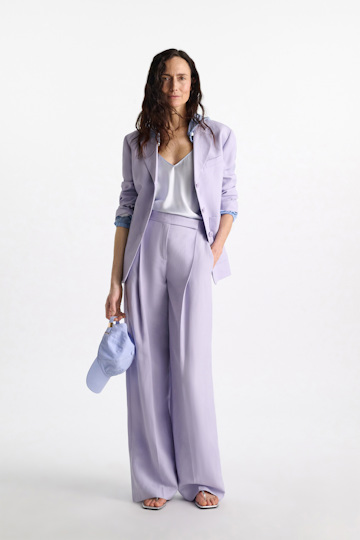 Dorothee Schumacher Silk-satin camisole with V-neckline ice sky