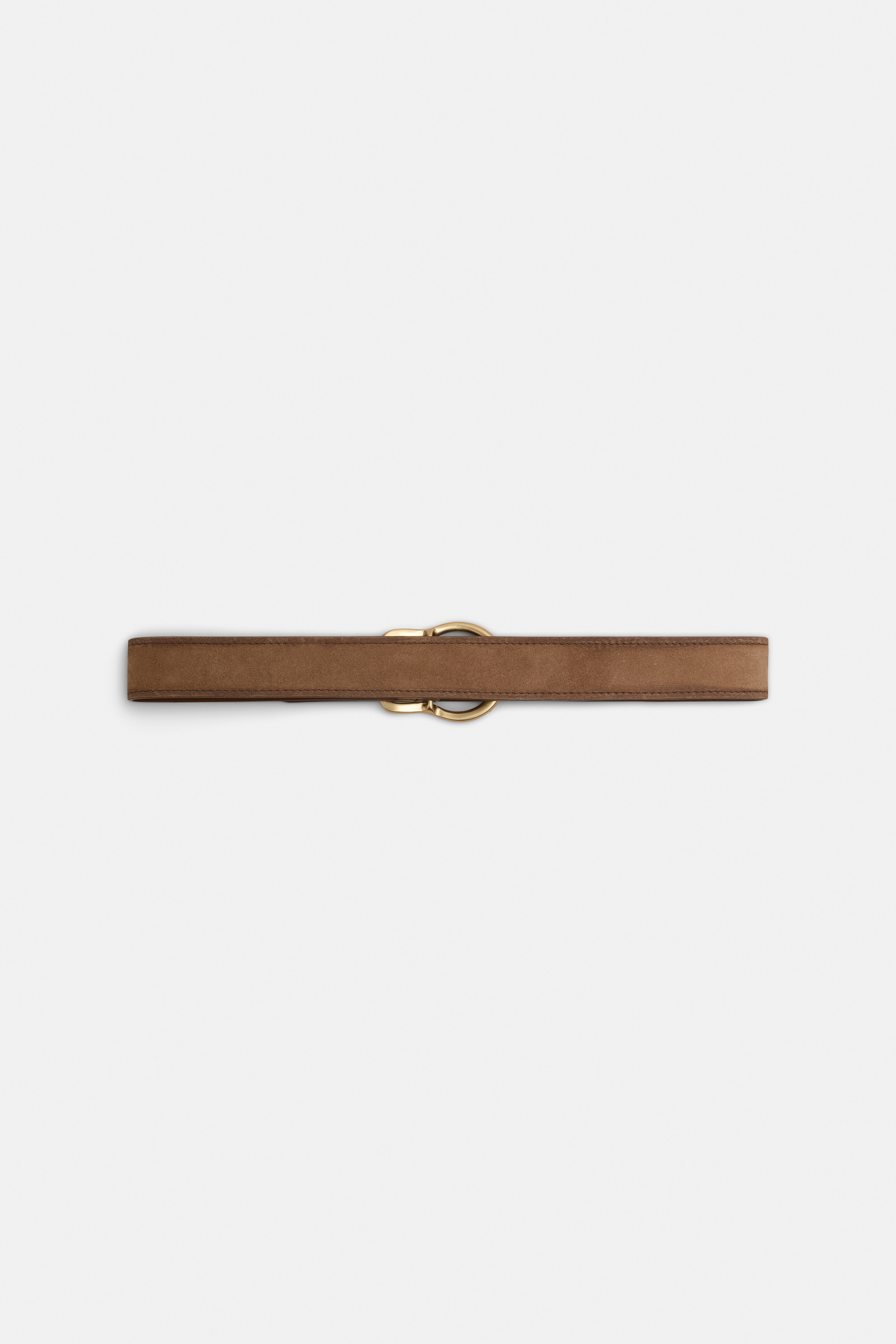 Dorothee Schumacher Gürtel aus Kalbsveloursleder mit gewachstem Effekt buckwheat