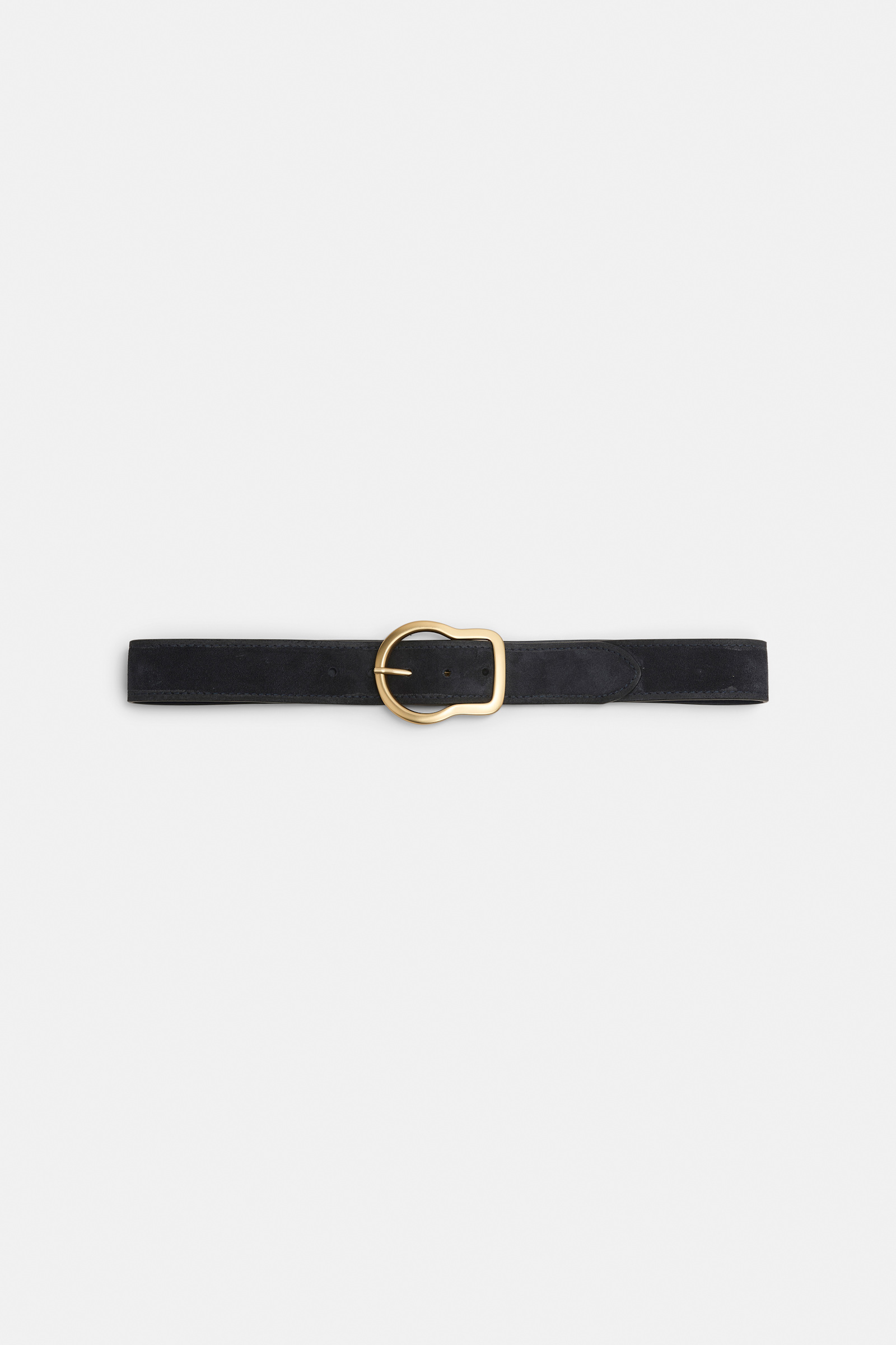 Dorothee Schumacher Gürtel aus Kalbsveloursleder mit gewachstem Effekt midnight blue