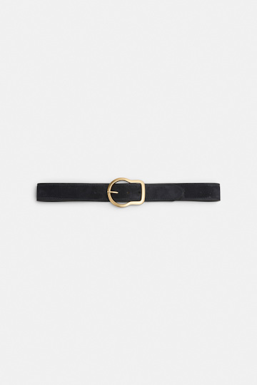 Dorothee Schumacher Waxed suede belt midnight blue