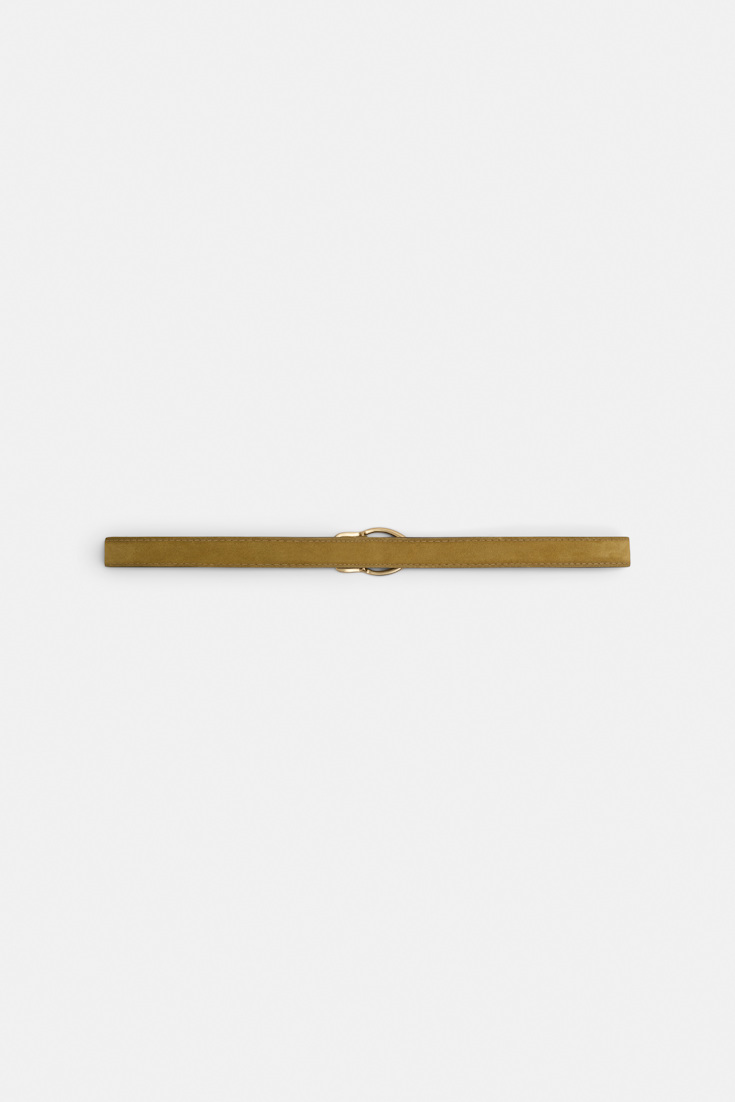 Dorothee Schumacher Gürtel aus Kalbsveloursleder dafne green