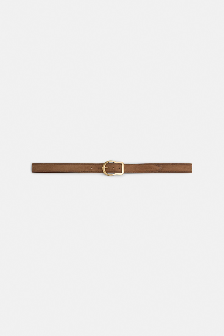 Dorothee Schumacher Gürtel aus Kalbsveloursleder buckwheat