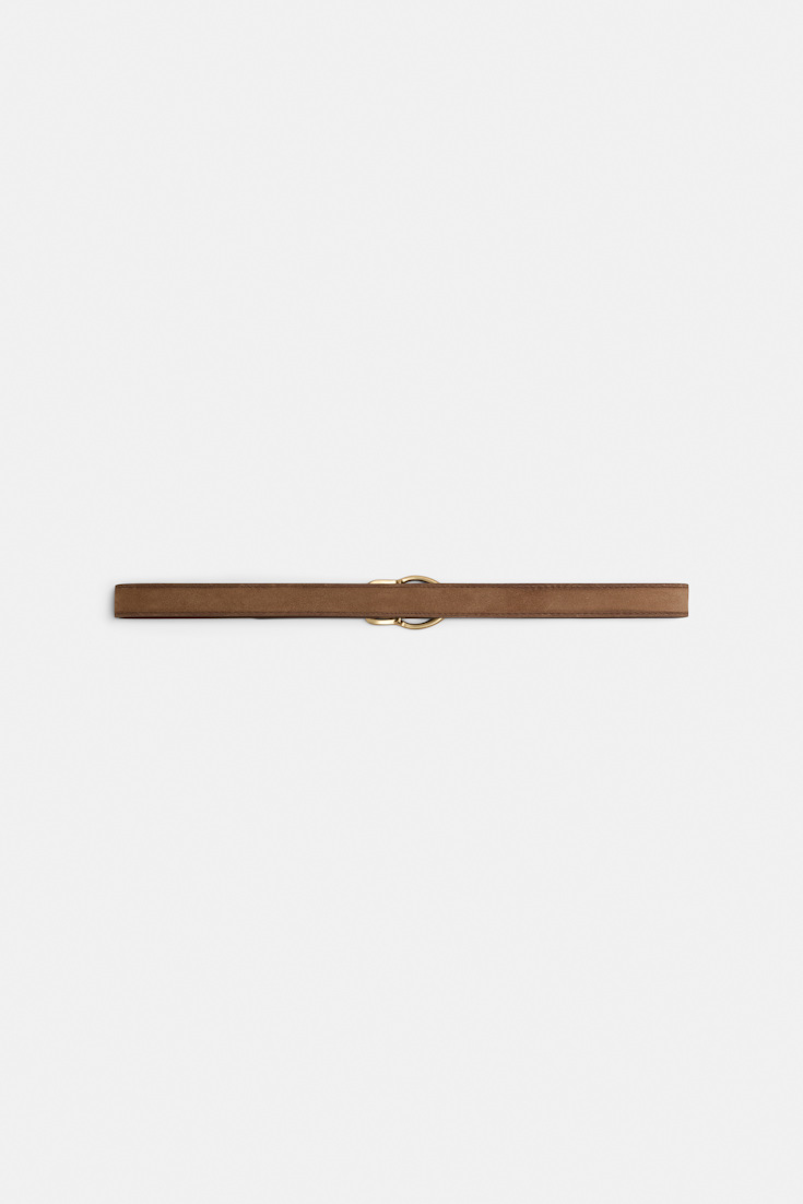 Dorothee Schumacher Gürtel aus Kalbsveloursleder buckwheat