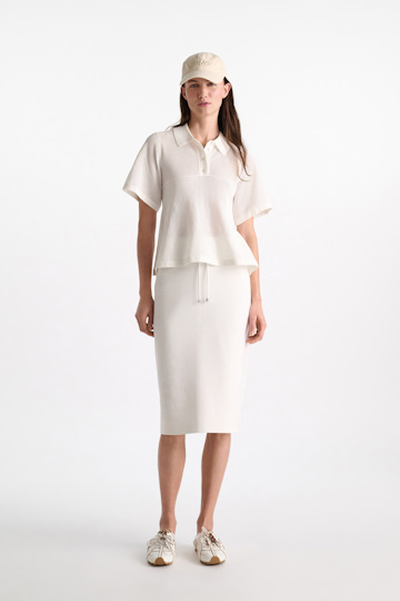 Dorothee Schumacher "Love" embroidered baseball cap ivory