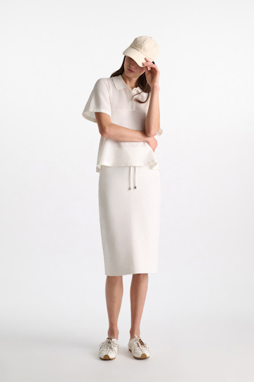 Dorothee Schumacher "Love" embroidered baseball cap ivory